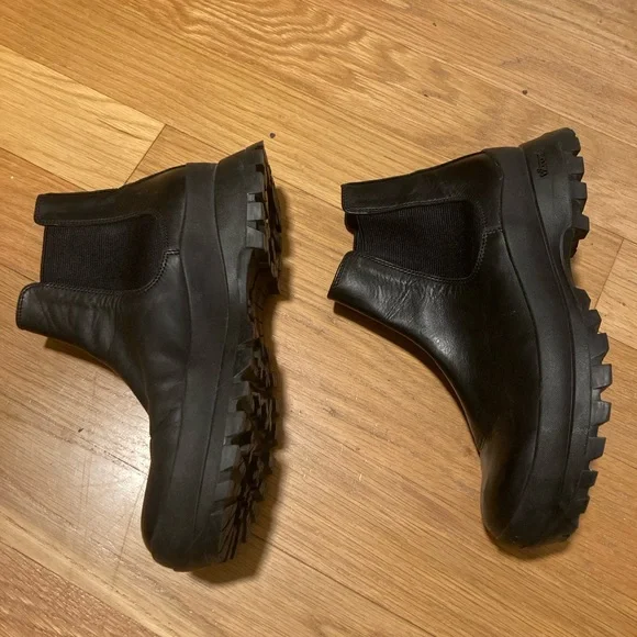 Padrone Made In Japan Chelsea Vibram Black Boots